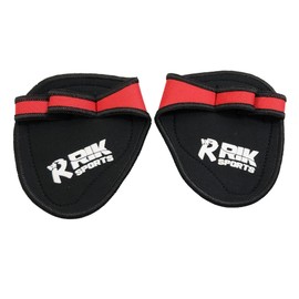 Non-Slip Neoprene Gym Grip Pads – Alternative to Workout Gloves for Weightlifting, Pull-Ups, Powerlifting, Calisthenics, and Gymnastics – Fitness Grips for Men and Women (Neoprene Red, One Size)