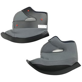 HJC CL-Y Youth Helmet Cheek Pads Gray w/Red Snap LG (17mm)