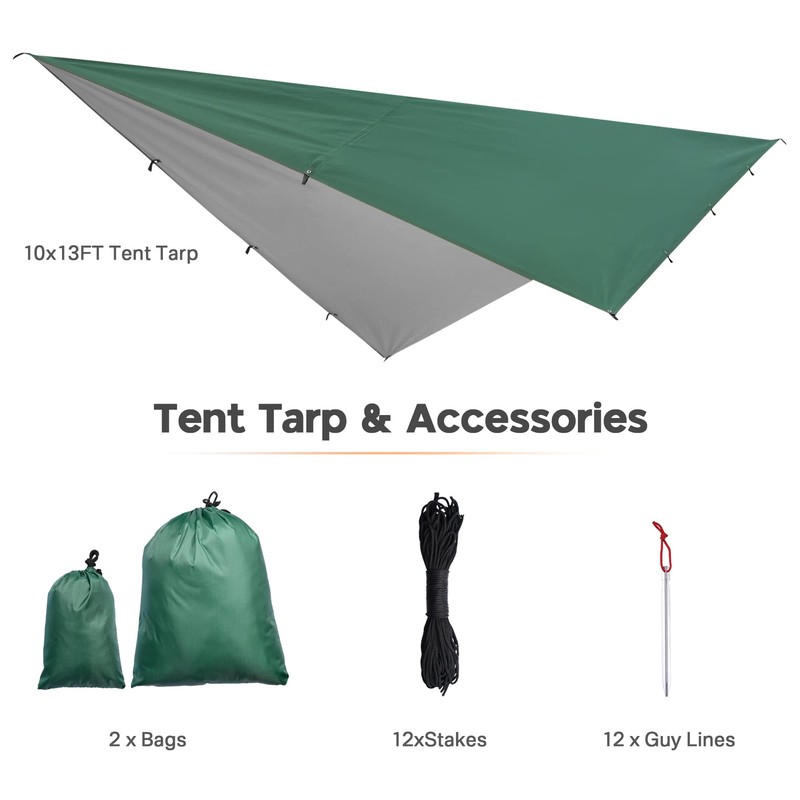 Yescom Hammock Rain Fly Waterproof Tent Tarp, 210D Oxford, UV