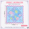 Soulchen Blue and Pink Scalloped Flower American Mahjong Mat Table
