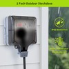 Vonsera Outdoor Socket Waterproof IP66, Outdoor Socket Waterproof with Switch