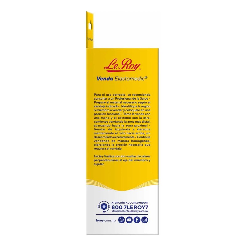 Venda Elastomedic Alta Compresión Roy 15cm Pieza