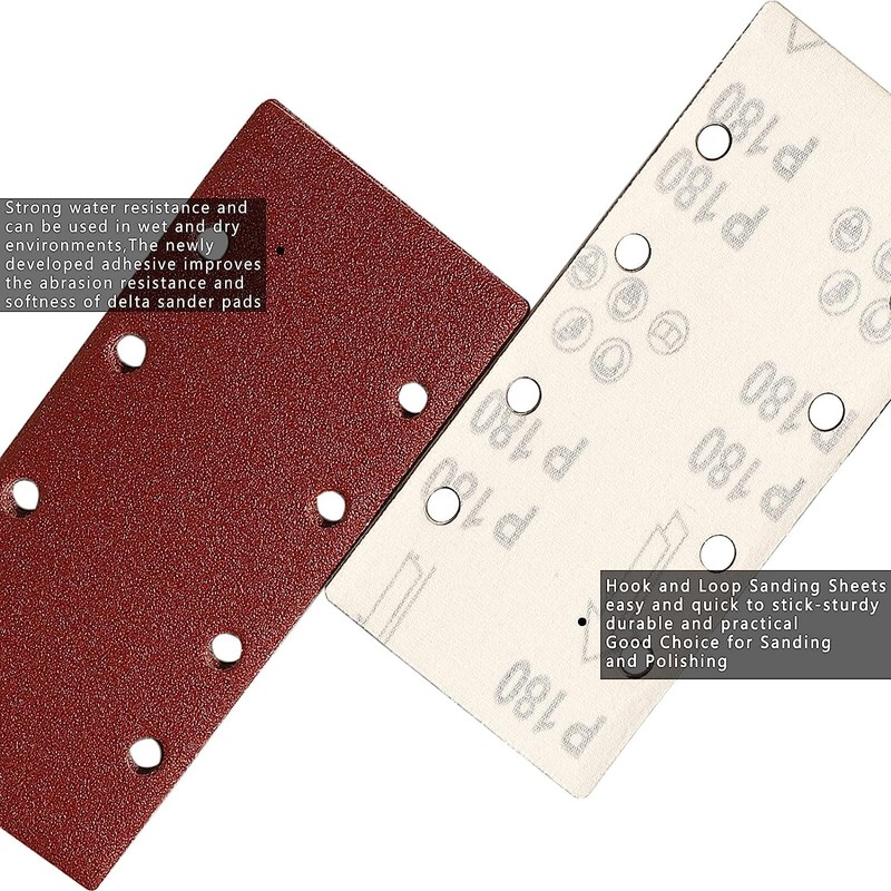 STEBRUAM Sanding Sheets 30 Pieces, 93 x 185mm Square Hook