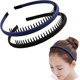 2PCS Comb Headbands for Women Fashion Teeth headbands Non-slip hairband Comfy Hair Hoop