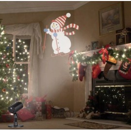 Eambrite Christmas LED Projector Lights Snowman Skiing Party Lamp Indoor Outdoor Decor
