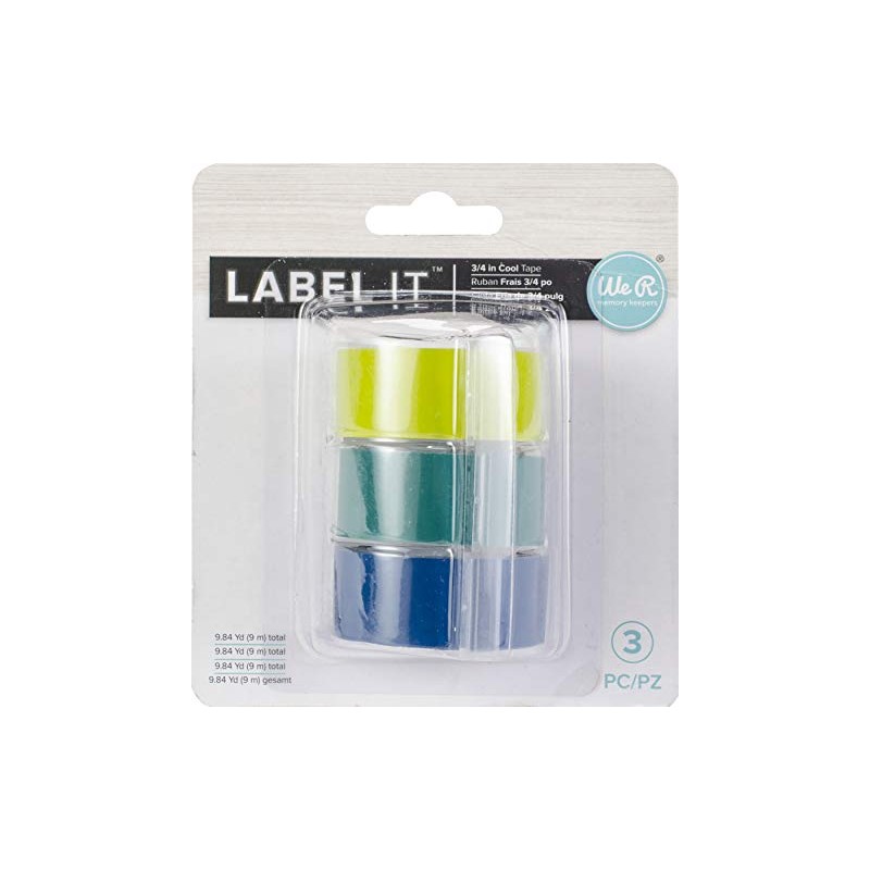 We R Memory Keepers Labelit .75" Emboss Tape Rolls 3/Pkg-Cool