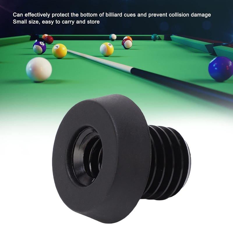Alomejor Billiard Cue Rubber Bumper Pool Cue Block Butt Connected