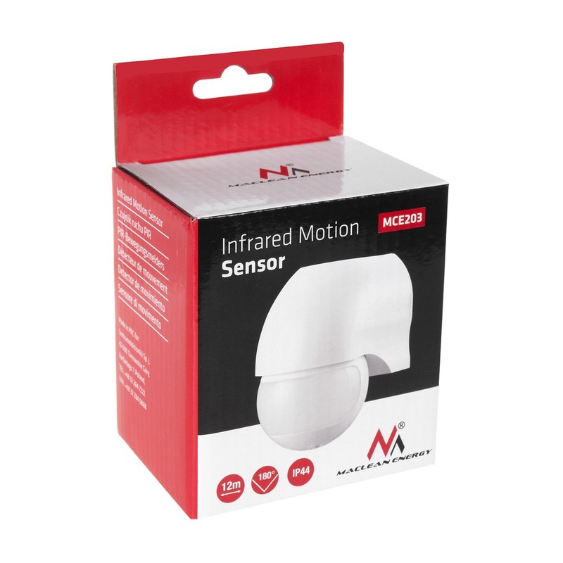 Maclean MCE203 Infrared Motion Sensor Pir Modern Range 12m (12m