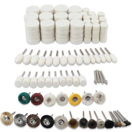 151PCS Polishing Buffing Wheel Polishing Kit for Dremel, Felt Wool Polishing Buffing Pad Set Wheel Grinding Head Point & Mandrel Kit Accessories Tools with 1/8" Shank for Jewelry Metal Polishing