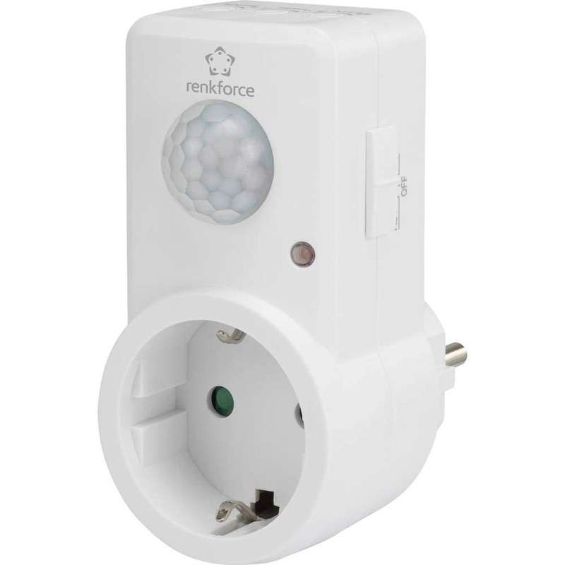 Renkforce Zwischenplug PIR-Bewegungsmelder 120° white IP20