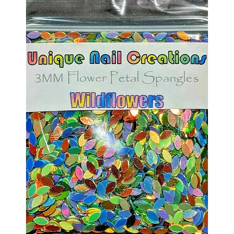 Unique Nail Creations FLOWER PETAL Spangle~YOU CHOOSE~Nail•Ac - POPPY