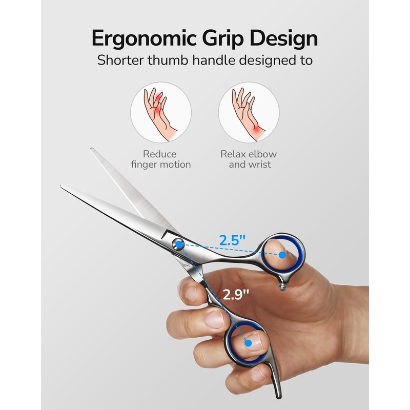Hair Cutting Scissors, ULG Professional Hair Scissors 6.5 inch Right-Hand