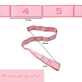 1 Stück Yoga Stretch Gurt, Segmentiertes Widerstandsband, Hochelastischer Gymnastikband, für Fitness, Pilates, Tanztraining, Gymnastik, Effektives Dehnung