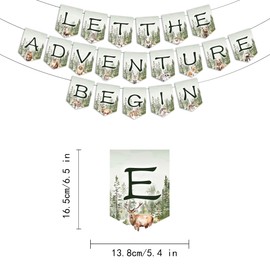 13Pcs Let The Adventure Begin Party Decorations Include Let The Adventure Begin Banner-Hanging Swirls-Honeycomb Centerpiece for Retirement Party Supplies