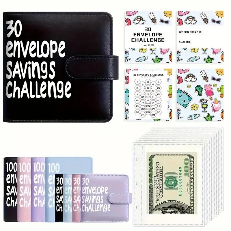 „ÄêFaddish„Äë100 envelope savings books + unlimited writing pencils for easy