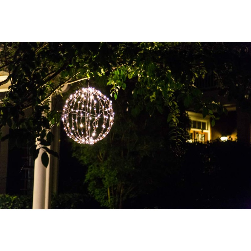 Elf Logic 16” Outdoor/Indoor LED Christmas Light Ball with Automatic