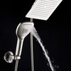 DreamSpa Ultra-Luxury 9" Rainfall Shower Head/Handheld Combo. Convenient Push-Button Flow