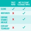 Nice 'N Clean Adult Flushable Wipes (3 x 60 Count)