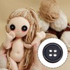 couduan 60pcs Black Resin 10mm, 20mm, 30mm Round Sewing Buttons