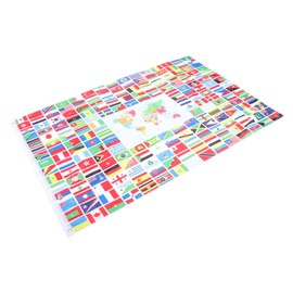 Alipis Flag Hanging National Banner Flag Banner Decoration National Flag Banner Decorative World Flag Banners Backdrop World Flag Banner Wall Decor Large World Flag Banner