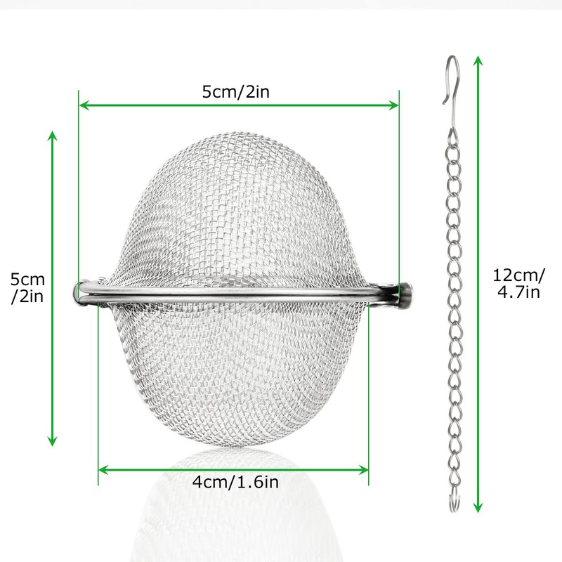 GOYADA 15 Pcs 2 Inch Tea Strainer Ball, Stainless Steel