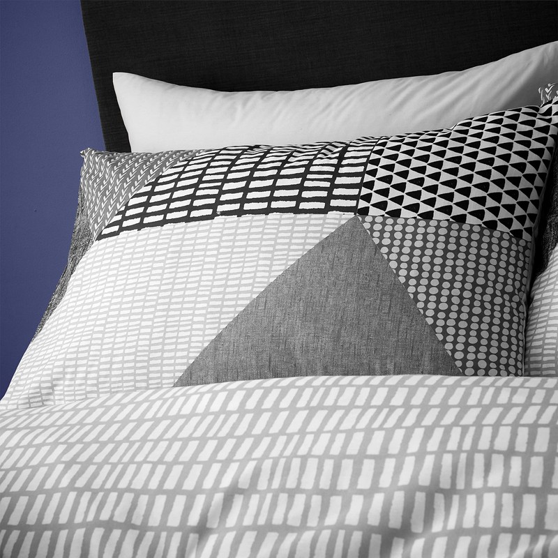 Catherine Lansfield Larsson Geo Reversible Single Duvet Cover Set with