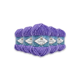 LaVita Yarn VELUR Hand Knitting Yarn, 5-Pieces Pack, 100% Micro Polyester Yarn, 1 Ball 100 gr, 120 mt Taka Yarn (4150)