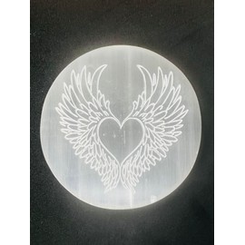 Kristalglobe Selenite Charging Plate, Healing Crystal Charging Plate,Selenite Cleansing Disk(8.5cm)