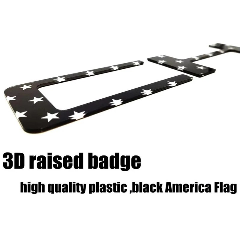 Tailgate Insert Letters compatible With Silverado 2019-2025 Black American Flag
