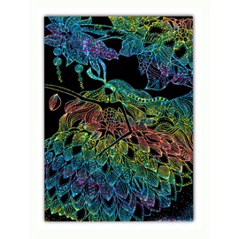 Mammut Spiel & Geschenk Art, Fantasy Motifs, Complete 4 Pictures Rainbow, Sticks and Instructions, Scraper, Scratch Set for Children from 3 Years, Colourful, 14, 5 x 20 cm