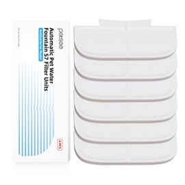 6-Pack Upgraded Replacement Filters for PETSEE S7 Series Pet Water Fountain – Triple Filtration System with Inhibit Protection, Removes Impurities & Hair, Long-Lasting Clean Water
