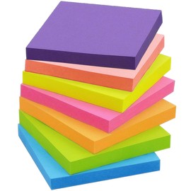 7 x 100 Sheets (7 Colors Available), 3.0 x 3.0 inches (75 x 75 mm), Fashionable Sticky Notes, Sticky Notes, Sticky Notes, Sticky Notes, Set