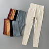 Spring/Summer Solid Color Stretch Tight Sports Yoga Jogger Pants & Leggings Pants M/Dark Brown 5ea