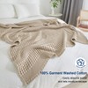 PHF 100% Cotton Waffle Weave Throw Blanket for Couch -