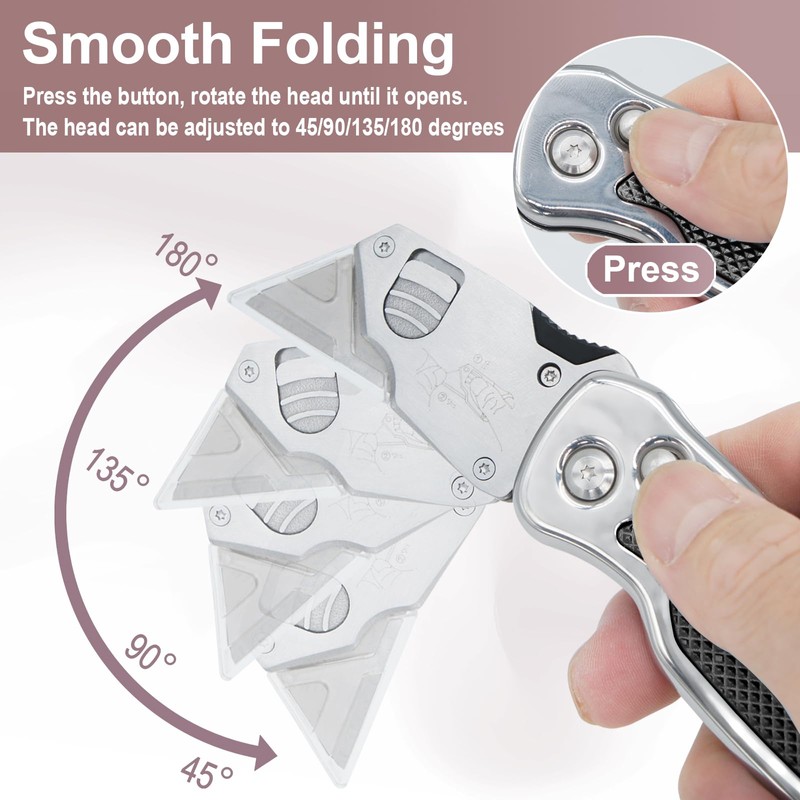 Harita Box Cutter Utility Knife with Quick Change Blades, Stainless
