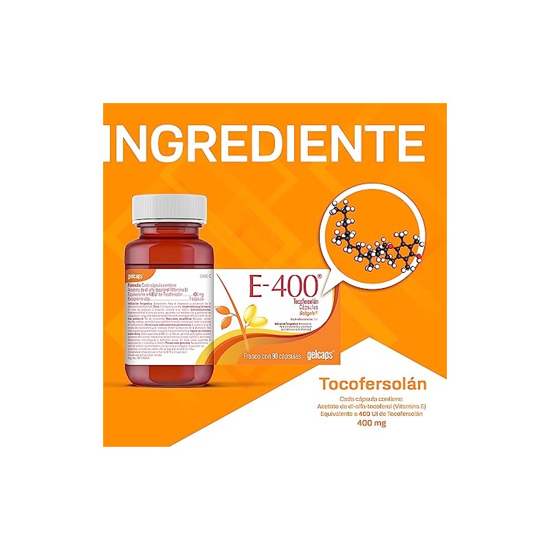 GELCAPS Vitamina E 400mg Dúo 120 Cápsulas Antioxidante
