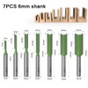 TXHF 6mm Shank Single & Double Flute Straight Router Bit