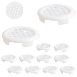 Ctyjia 12 Pieces Round Mesh Hole Air Vents 28 mm, Plastic Air Vent Hole, Round Ventilation Grille for Cupboards, Shoes Cabinet, Wardrobe