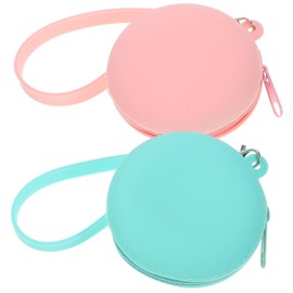 BESPORTBLE 2pcs Portable Headphone Cable Pouch with Wrist Strap Travel Electronic Organizer for Earphones Cords Jewelry Compact Zippered Storage