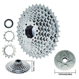 9 Speed Bike Cassette 11-36T Lightweight Mountain Bike Cassette Compatible with Shimano/SRAM/FSA HG Freehub Driver System