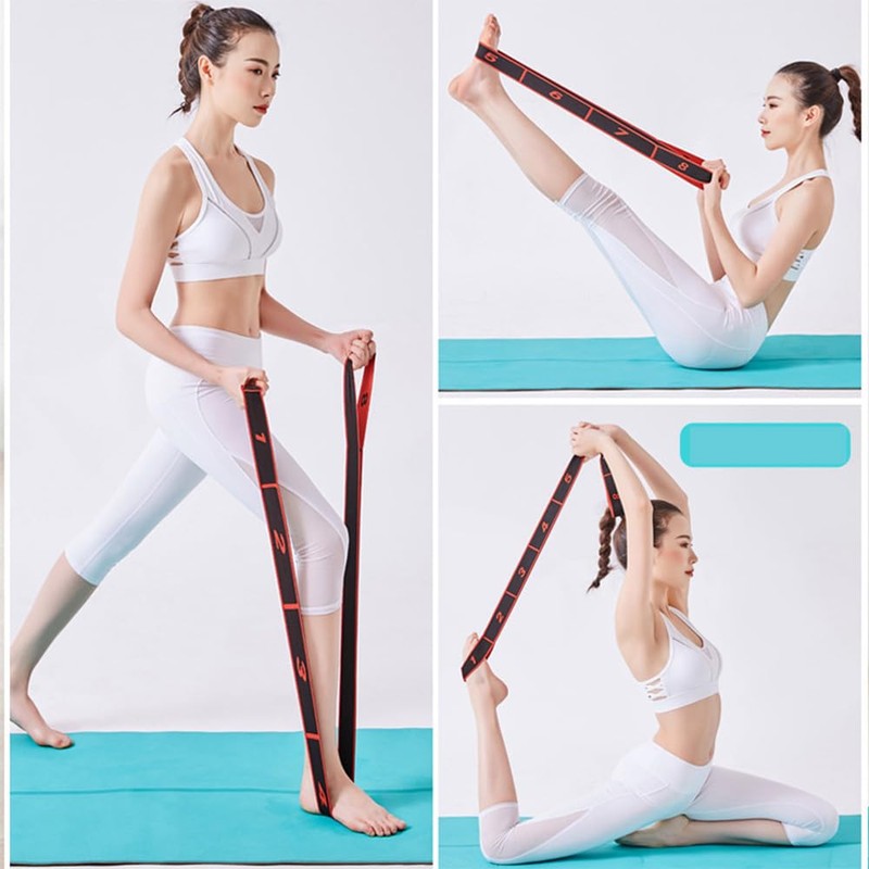 2PCS Fitness Resistance Band for Stretching and Yoga (8 Grids)