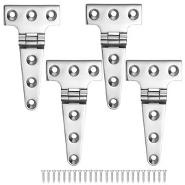 Heavy Duty Marine Boat T Hinges 316 Stainless Steel, 4 x 2.16 Inch, Sturdy Deck Cabinet Door Hinges with Screws (Pack of 4)