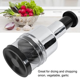 Hand Food Chopper, Stainless Steel Manual Hand Vegetable Chopper Dicer Onion Chopper Vegetable Slicer Garlic Mincer Handheld Food Chopper Versatile Food Dicer for Veggies Onions Garlic Nuts Salads
