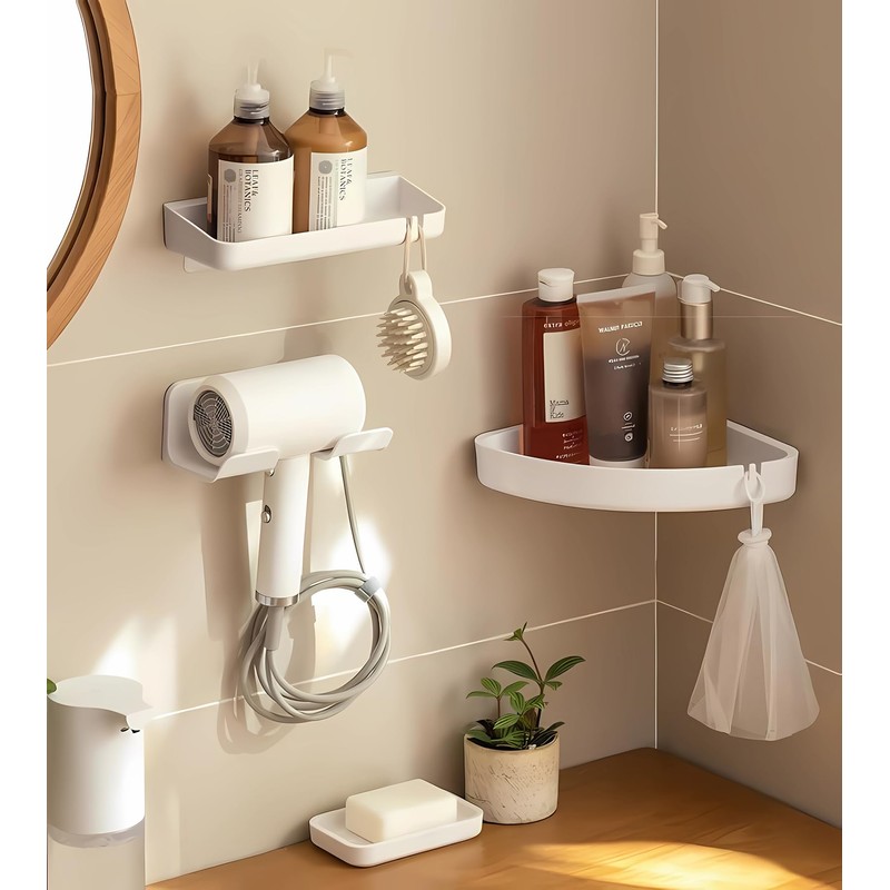 SUPTEC Universal Hair Dryer Holder, Blow Dryer Hanger Wall Mount