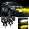 2pcs LED Spotlights 120W 4500LM Yellow White Spot Lamp IP67