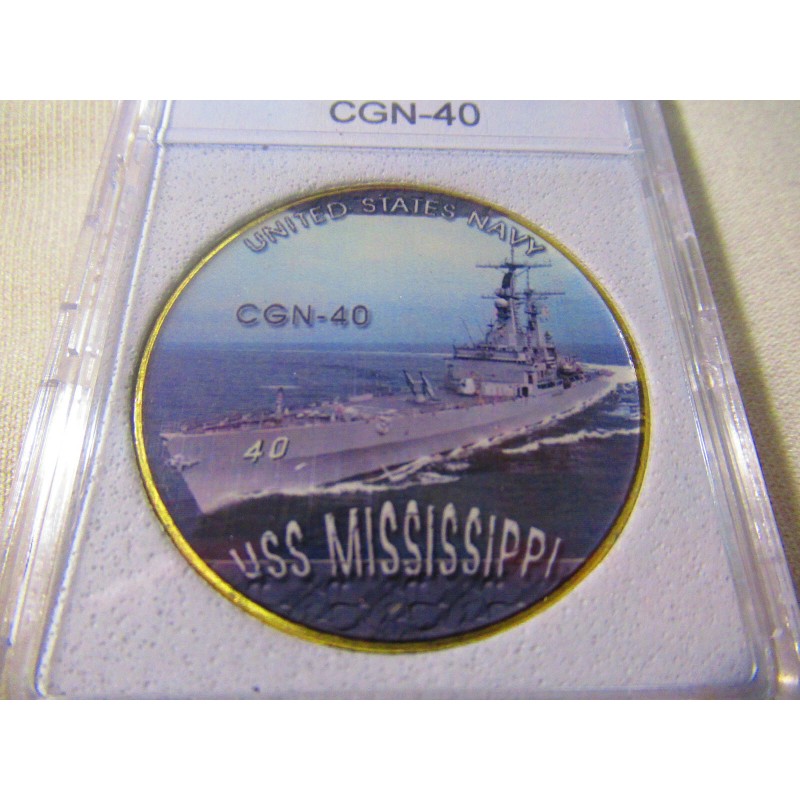US NAVY - USS MISSISSIPPI (CGN-40) Challenge Coin