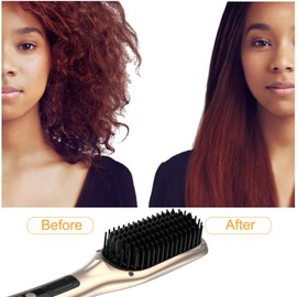 cepillo para polvo de aire caliente, cepillo para polvo alisador de pelo, alisador de pelo Htwon, cepillo para polvo de alisado iónico, peine caliente eléctrico con calentamiento rápido, antiquemaduras, bloqueo de temperatura automática para rizado, saló