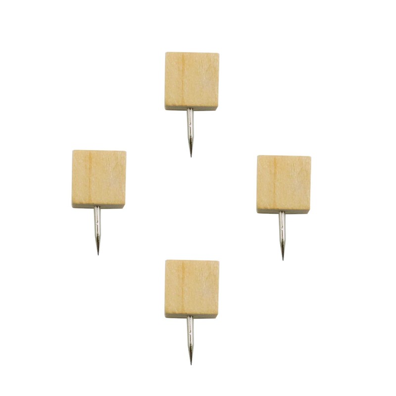 Push Pins, Map Pins, Wooden Head with Steel Tip