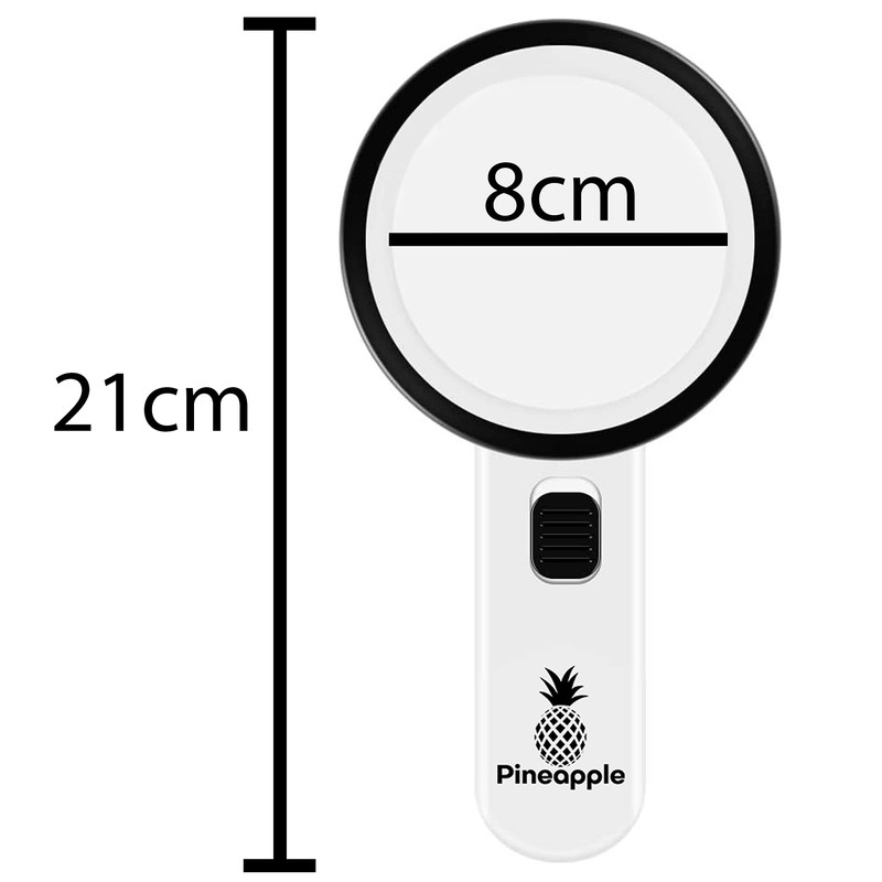 Magnifying Glass with Light, 30X Handheld Large Magnifying Glass for