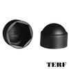 TERF® M8 Black Plastic Hex Nut Bolt Dome Cap Cover